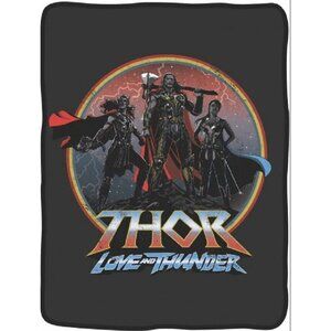 NEW Thor Love and Thunder Plush Fleece Throw Gift Blanket SOFT Marvel Movie Hero
